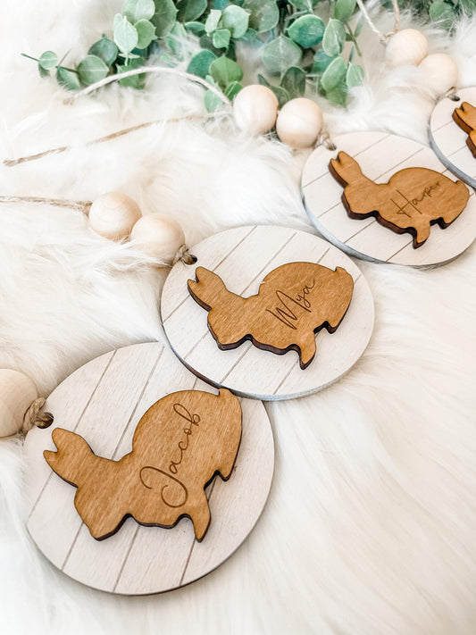 Easter Tags Personalized - Bunny Easter Tags - Custom Easter Basket Tag - Easter Gift Tag - Farmhouse Easter Tag Shiplap - Boho Easter Tags