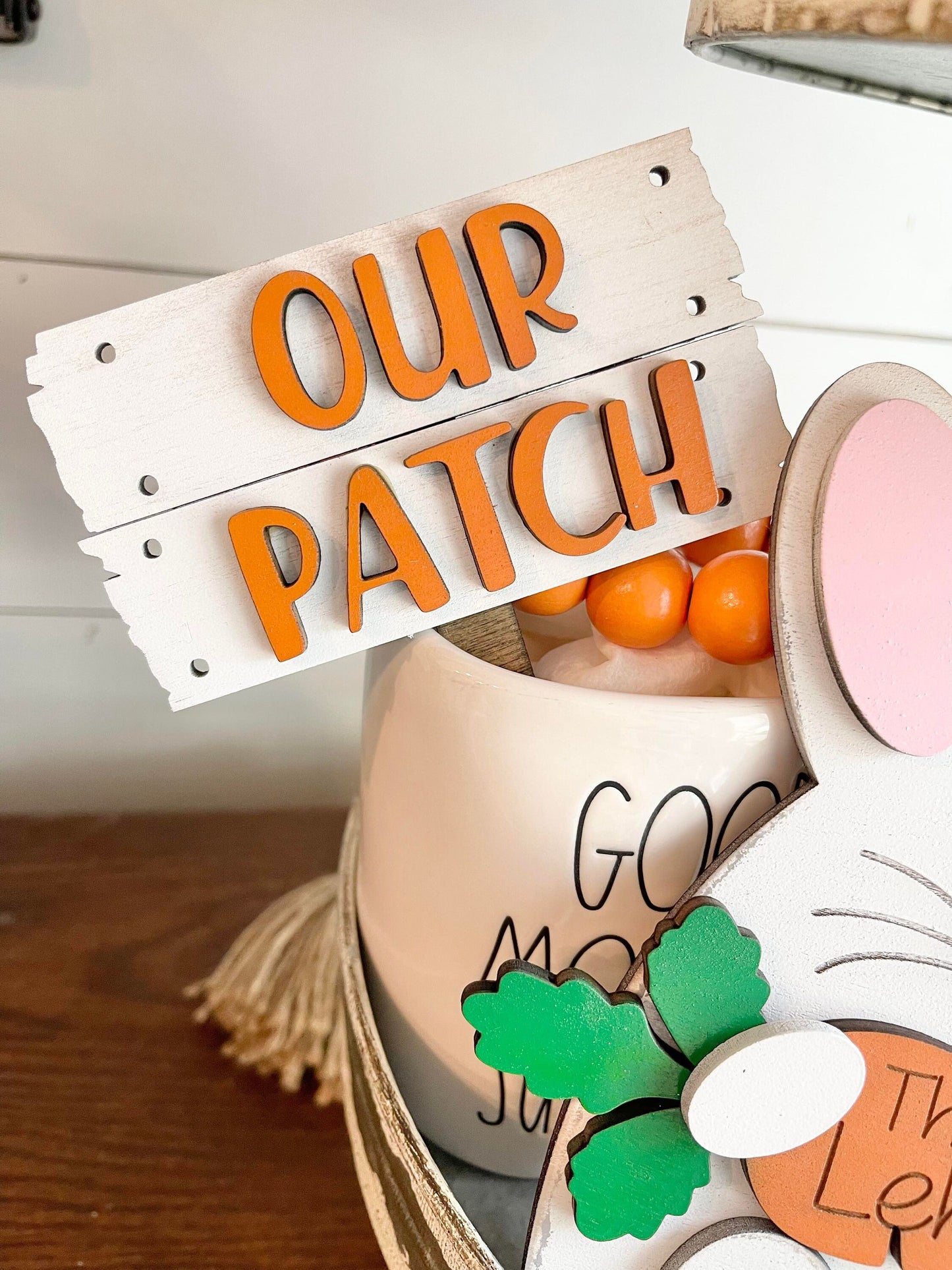 Easter Tiered Tray Personalized - Personalized Bunny Tiered Tray - Every Bunny Welcome - Hoppy Easter - Easter Decor - Bunny Decor - Carrots
