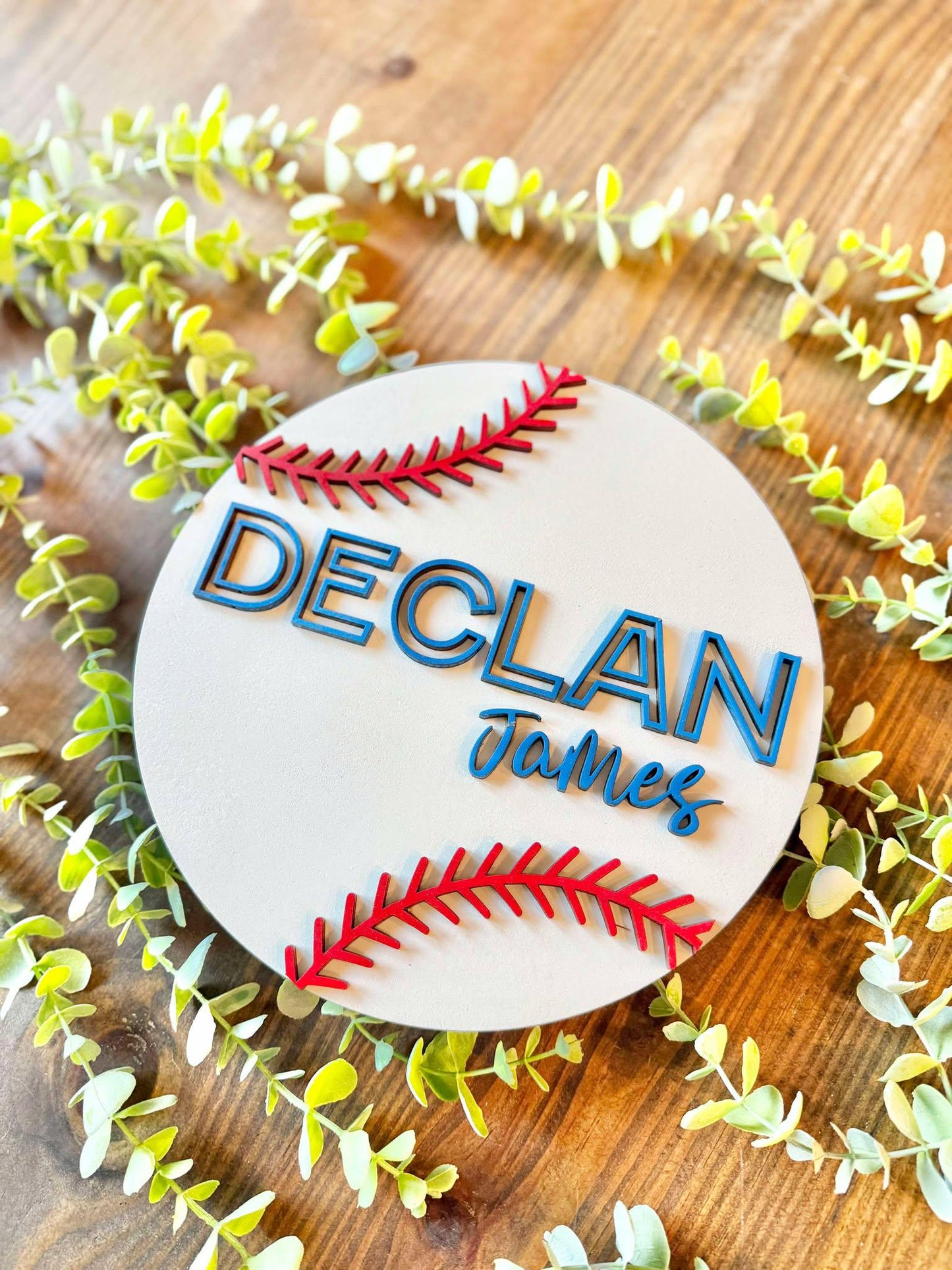 Baseball Name Sign | Kids Name Sign | Nursery Decor | Sports Name Sign | Baseball Player Gift