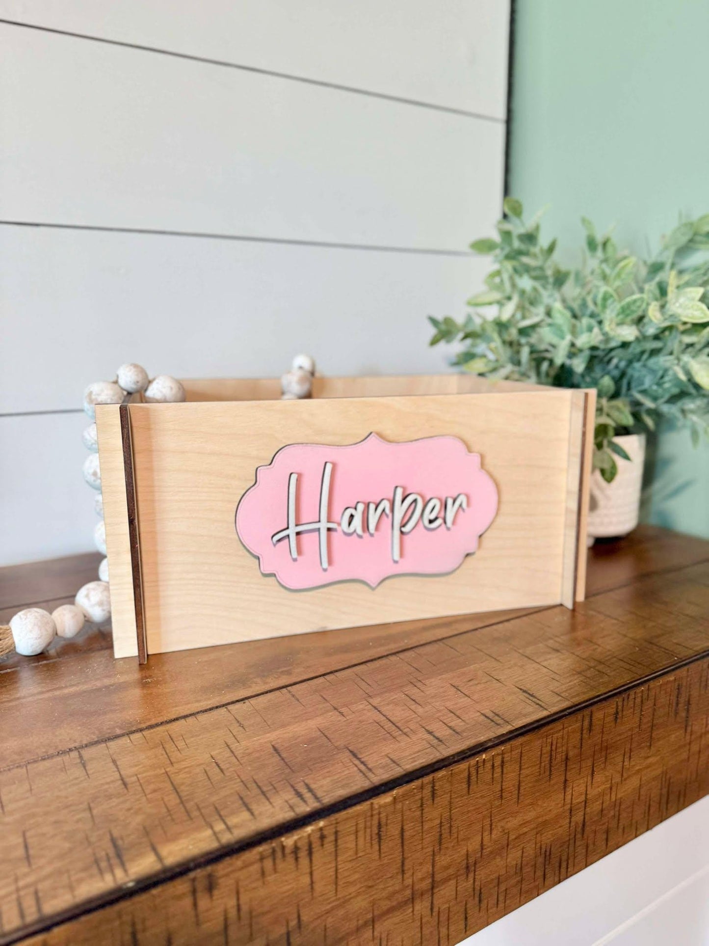 Personalized Easter basket | Wooden Easter Crate | Wooden Easter Basket | Custom Easter Box