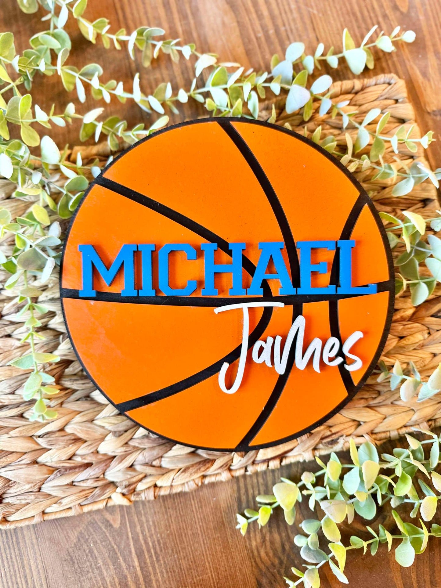 Basketball Name Sign | Kids Name Sign | Nursery Decor | Sports name Sign | Basketball Player Gift