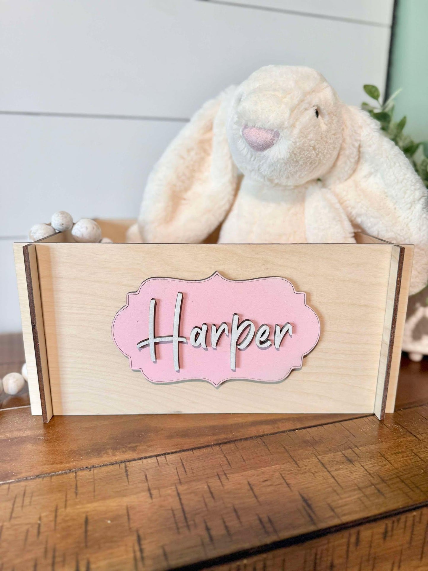 Personalized Easter basket | Wooden Easter Crate | Wooden Easter Basket | Custom Easter Box