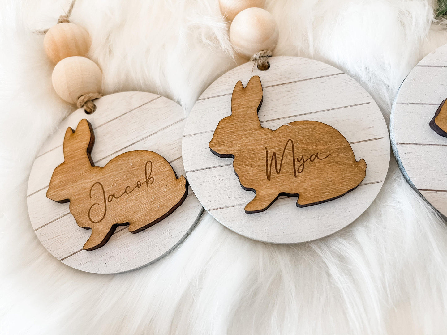Easter Tags Personalized - Bunny Easter Tags - Custom Easter Basket Tag - Easter Gift Tag - Farmhouse Easter Tag Shiplap - Boho Easter Tags