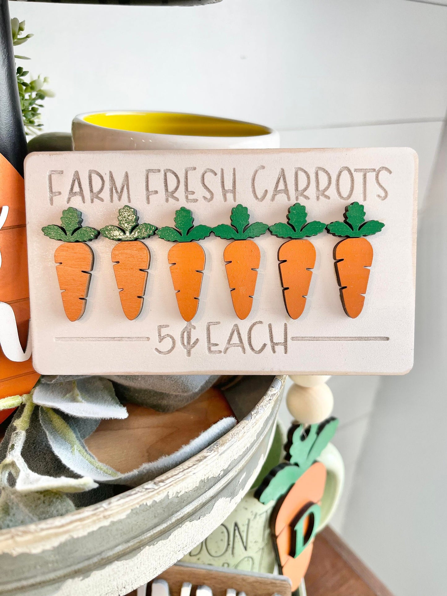 Easter Tiered Tray Personalized - Personalized Bunny Tiered Tray - Every Bunny Welcome - Hoppy Easter - Easter Decor - Bunny Decor - Carrots