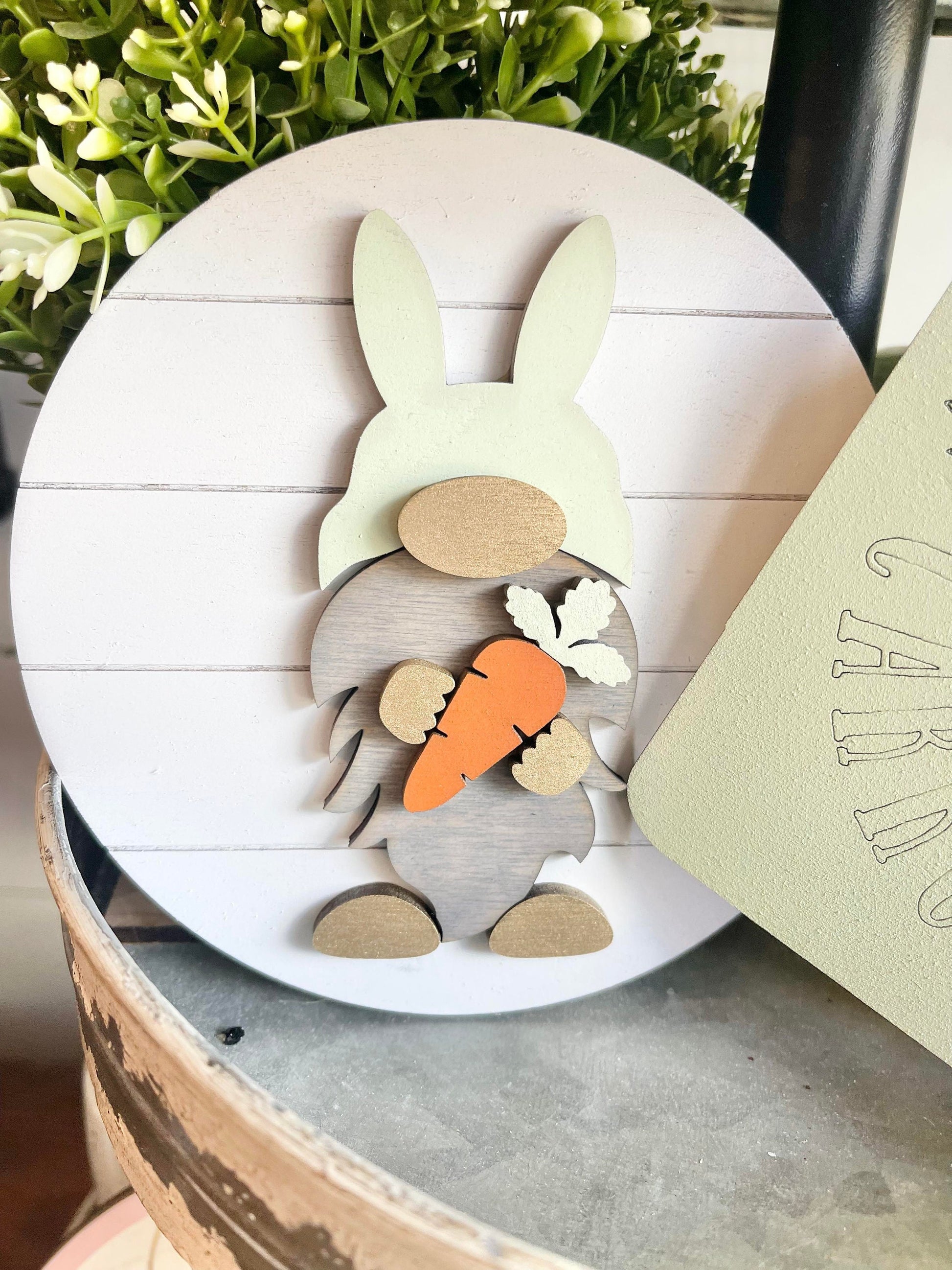 Easter Tiered Tray Decor - Easter Tiered Tray Bundle - Floral Easter Decor - Floral Easter Bunny Decor - Hoppy Easter Signs - Easter Decor