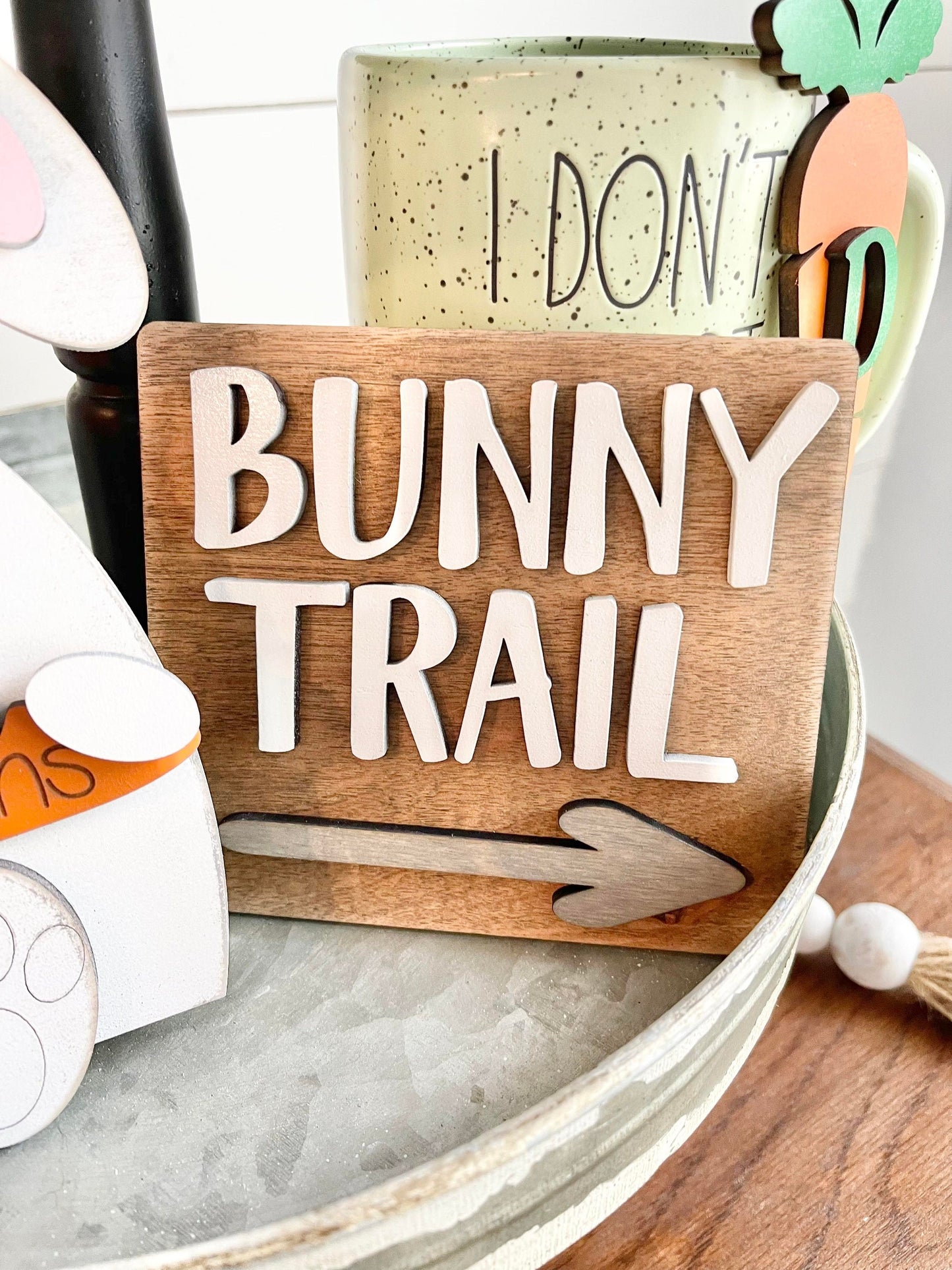 Easter Tiered Tray Personalized - Personalized Bunny Tiered Tray - Every Bunny Welcome - Hoppy Easter - Easter Decor - Bunny Decor - Carrots