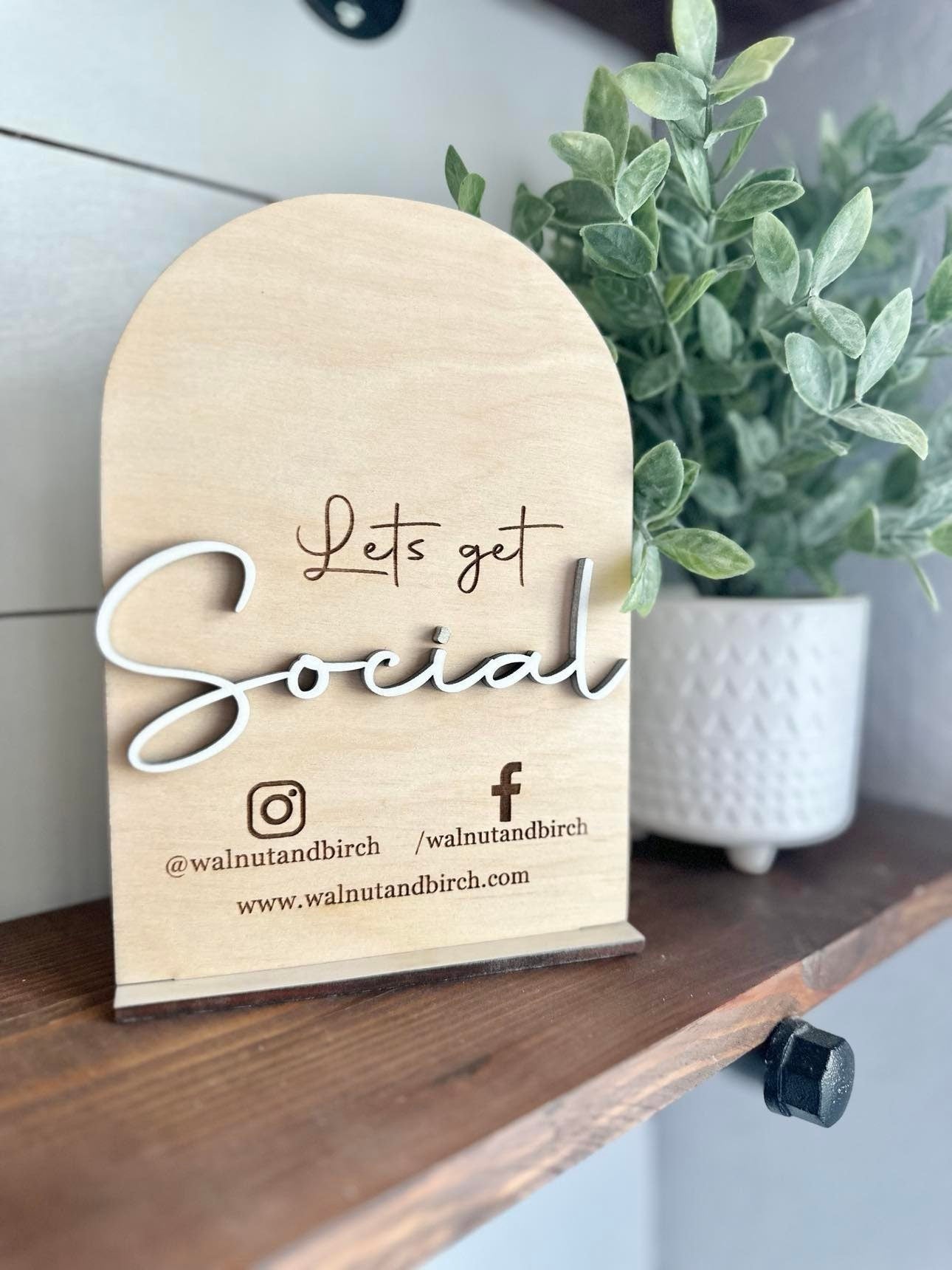 Let's get Social Sign - Social Media Sign - Small Business Lets Get Social Sign - Lets Get Social Sign for Vendor Events - Small Business