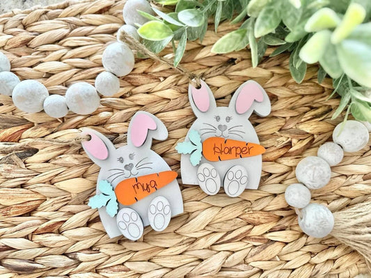 Personalized Easter Bunny Tag - Bunny Easter Tags - Personalized Easter Tags for Kids - Easter Decor - Easter Gifts - Easter Basket Tag