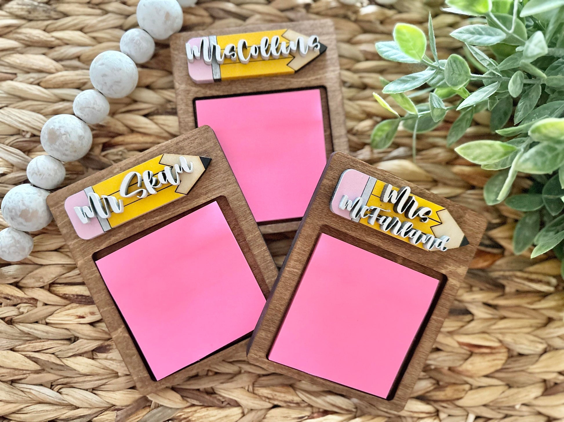 Teacher Sticky Note Holder - Teacher Gifts - Teacher Appreciation Gifts - Gifts for Teachers - Personalized Teacher Sticky Note Holder
