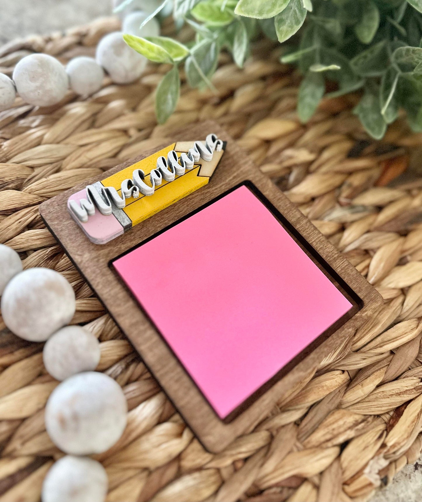 Teacher Sticky Note Holder - Teacher Gifts - Teacher Appreciation Gifts - Gifts for Teachers - Personalized Teacher Sticky Note Holder