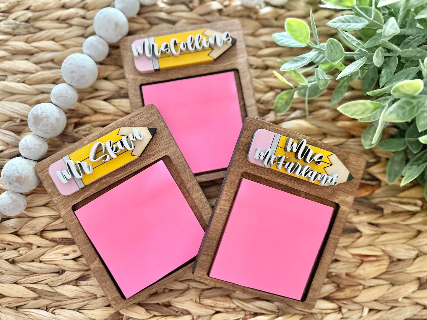 Teacher Sticky Note Holder - Teacher Gifts - Teacher Appreciation Gifts - Gifts for Teachers - Personalized Teacher Sticky Note Holder