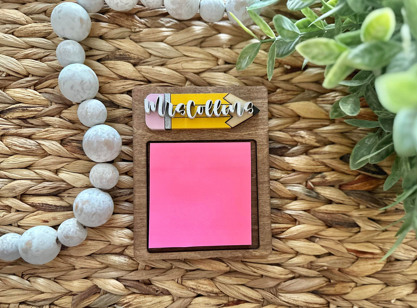 Teacher Sticky Note Holder - Teacher Gifts - Teacher Appreciation Gifts - Gifts for Teachers - Personalized Teacher Sticky Note Holder