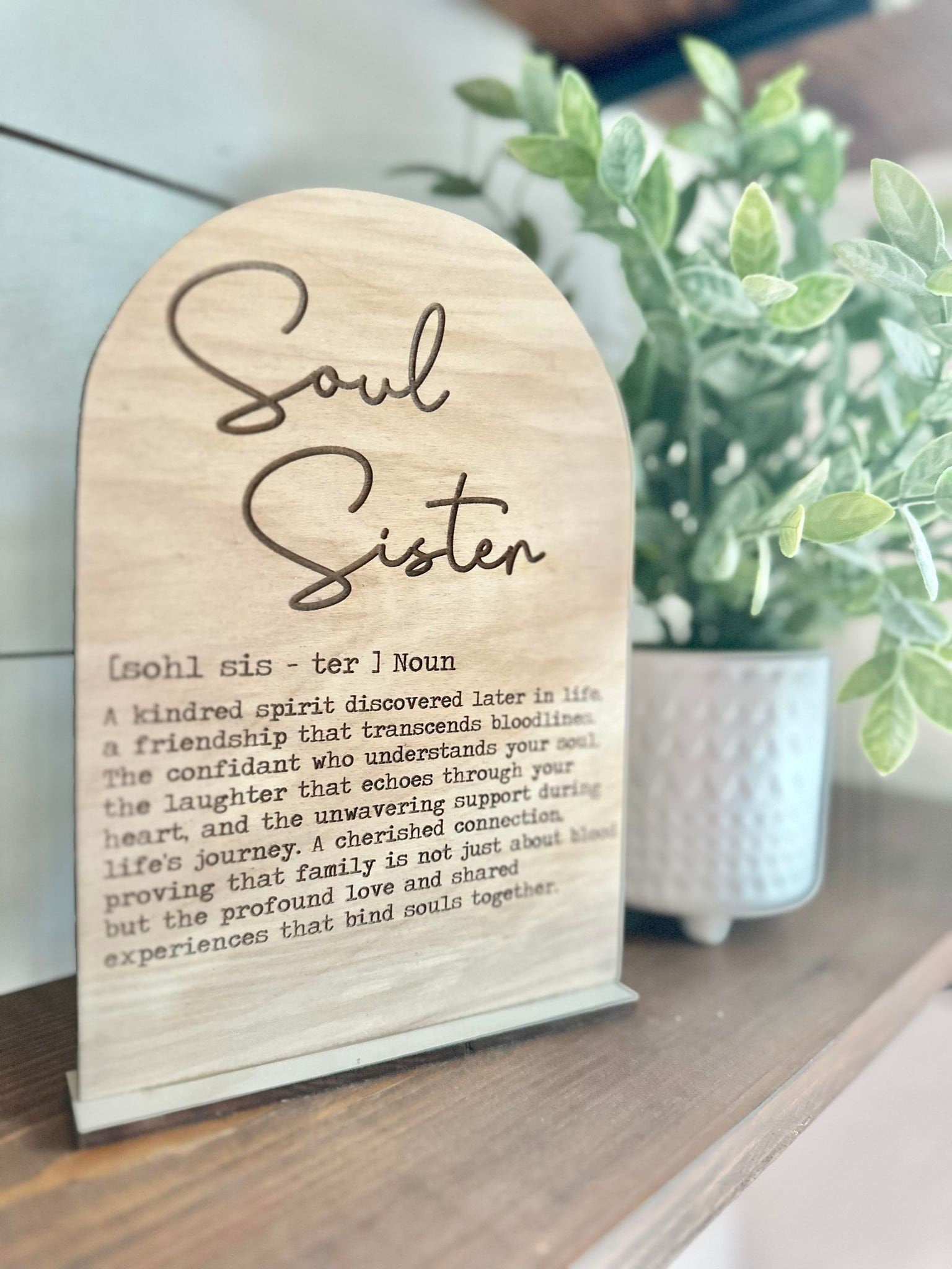 Soul Sister Definition Sign  - Boho Wood Sign - a thoughtful gift for Friends - Meaningful Gift for Soul Sister - Soul Sister Signs