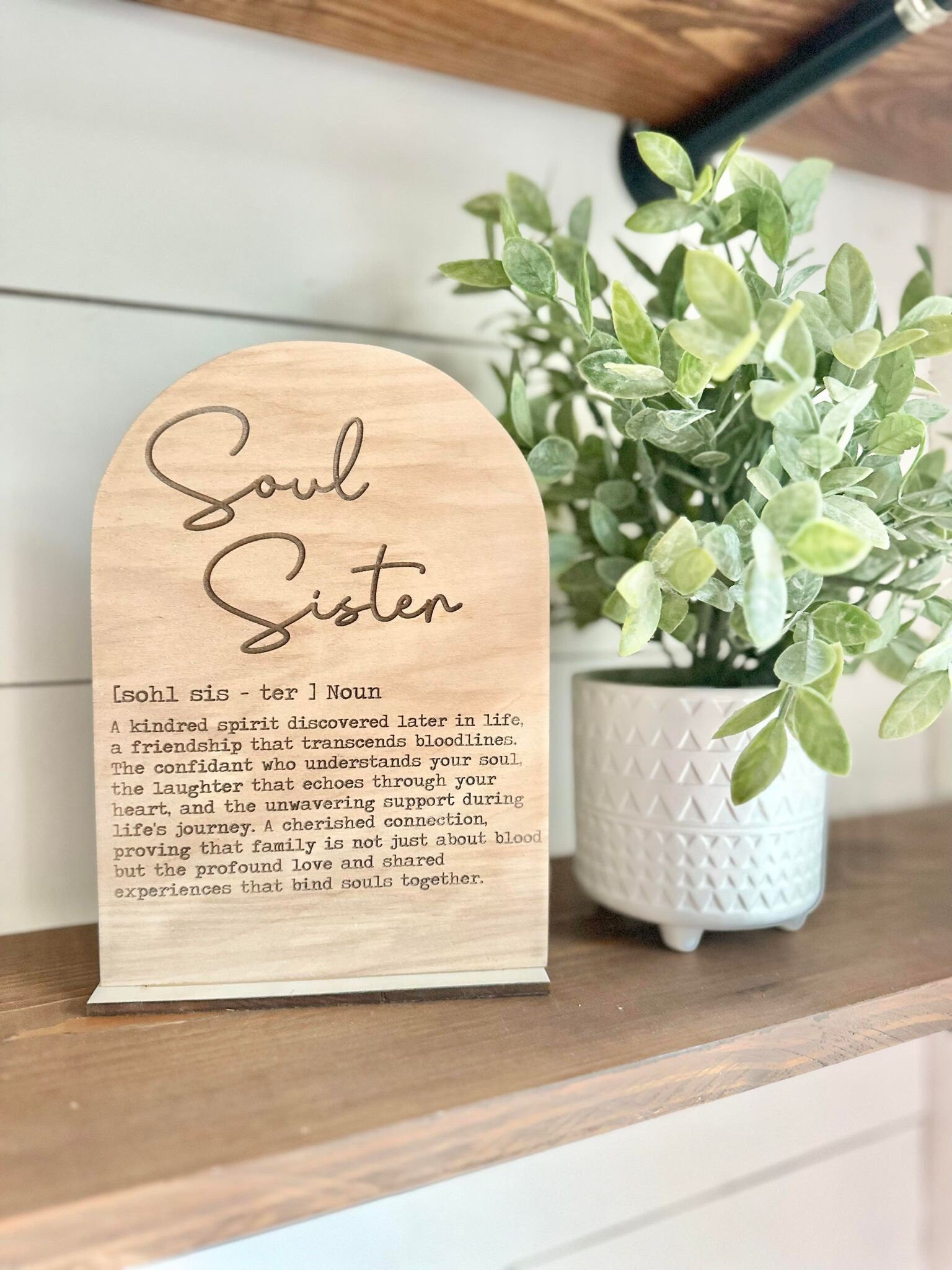 Soul Sister Definition Sign  - Boho Wood Sign - a thoughtful gift for Friends - Meaningful Gift for Soul Sister - Soul Sister Signs