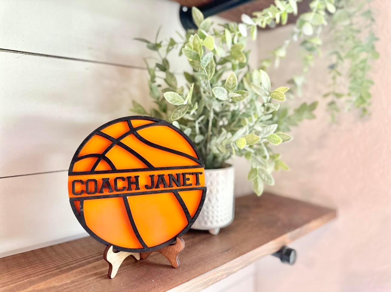 Personalized Desktop Basketball Coach Sign  - Gifts for Basketball Coach - PE Coach Gift Personalized - Gifts for Coaches - Basketball Coach