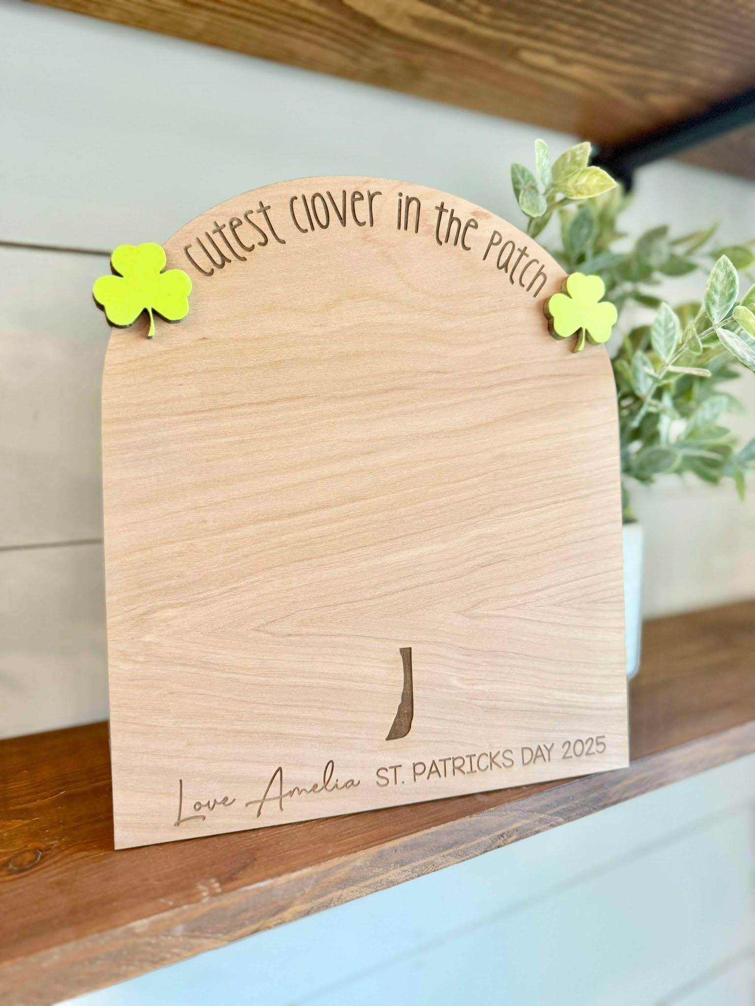 St. Patrick's Day Handprint Art Sign | Babys Handprint Keepsake | Babys First St. Patrick's Day | Cutest Clover in the patch sign