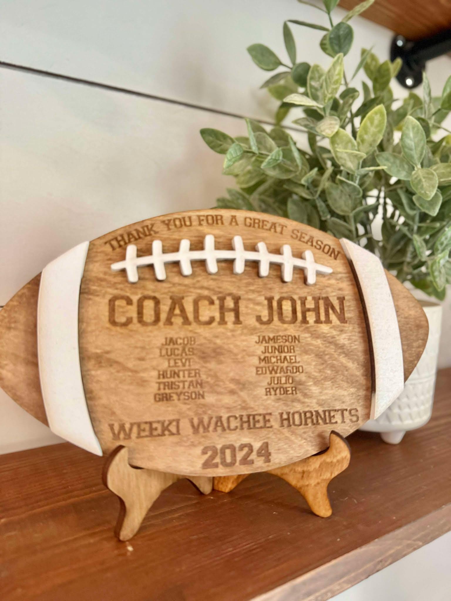 Football Coach Gift | Football Team Plaque | End of Season Coach Gift | Personalized Coach Sign