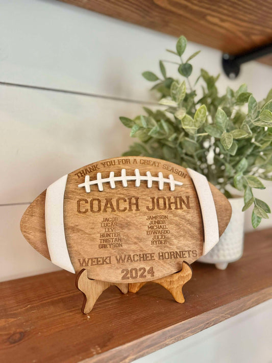 Football Coach Gift | Football Team Plaque | End of Season Coach Gift | Personalized Coach Sign
