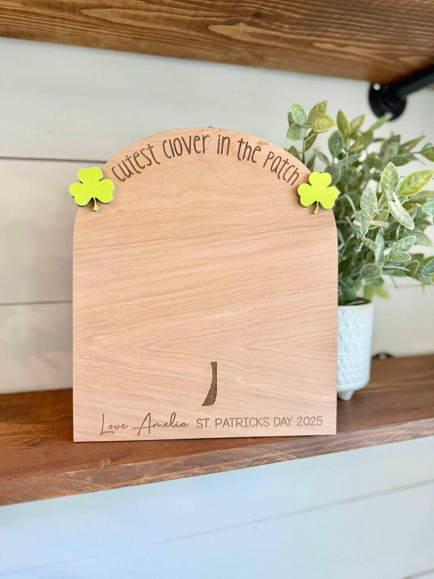 St. Patrick's Day Handprint Art Sign | Babys Handprint Keepsake | Babys First St. Patrick's Day | Cutest Clover in the patch sign
