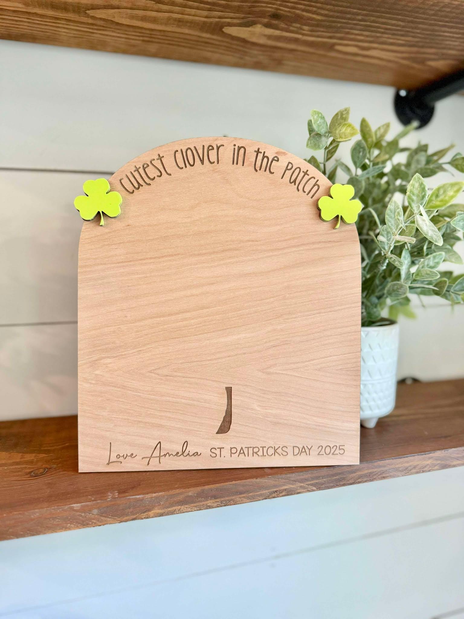 St. Patrick's Day Handprint Art Sign | Babys Handprint Keepsake | Babys First St. Patrick's Day | Cutest Clover in the patch sign