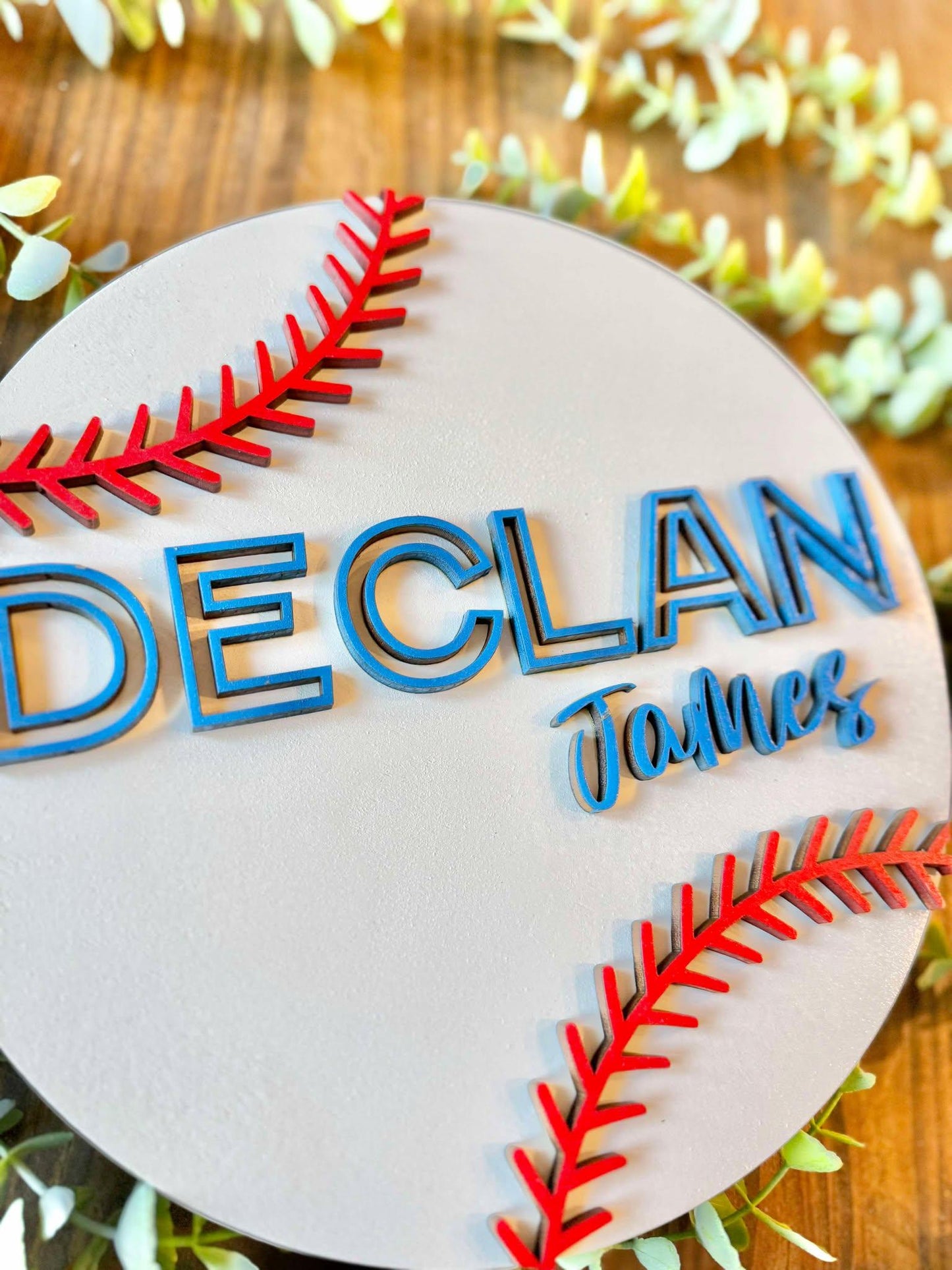 Baseball Name Sign | Kids Name Sign | Nursery Decor | Sports Name Sign | Baseball Player Gift