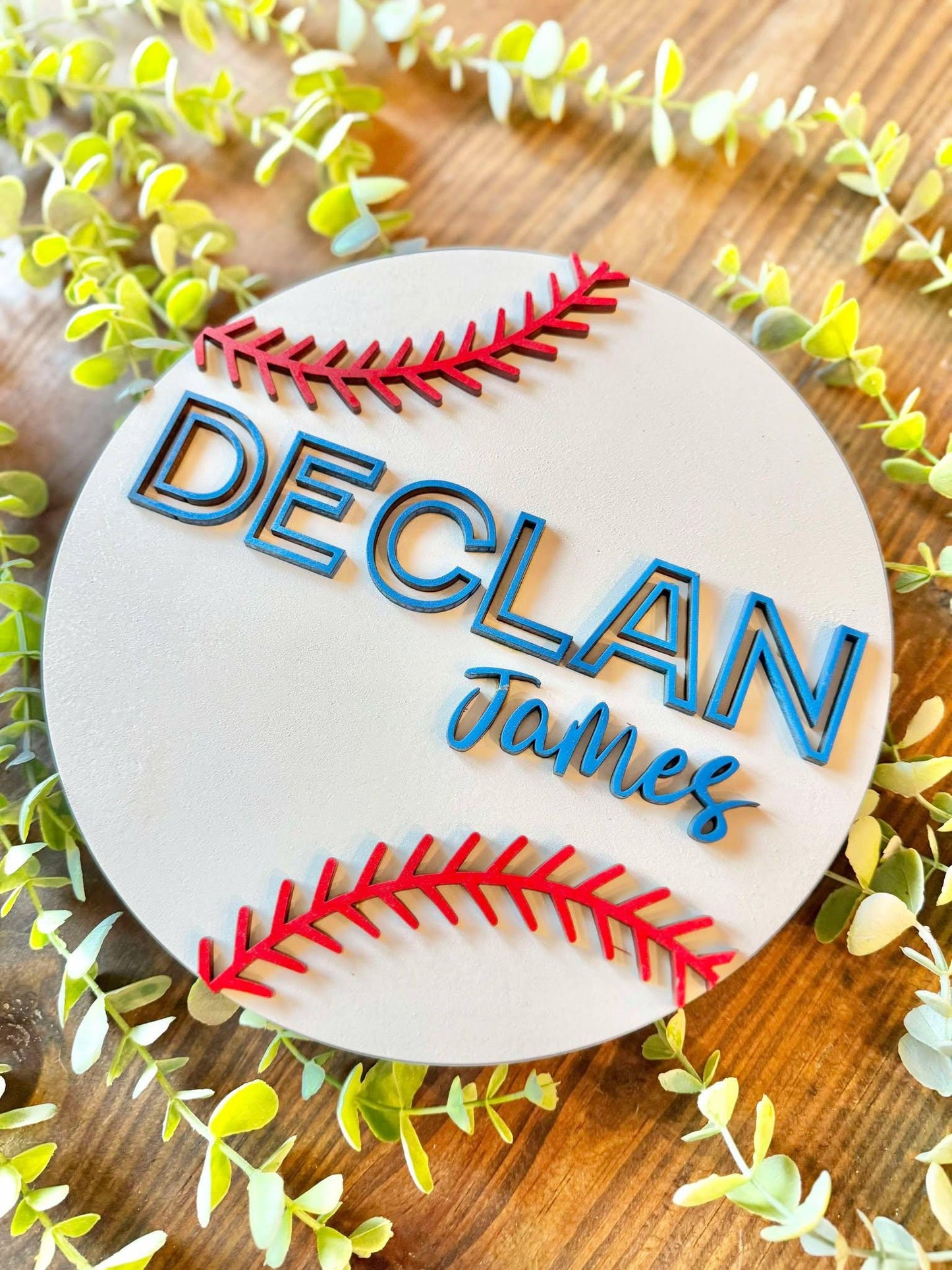 Baseball Name Sign | Kids Name Sign | Nursery Decor | Sports Name Sign | Baseball Player Gift