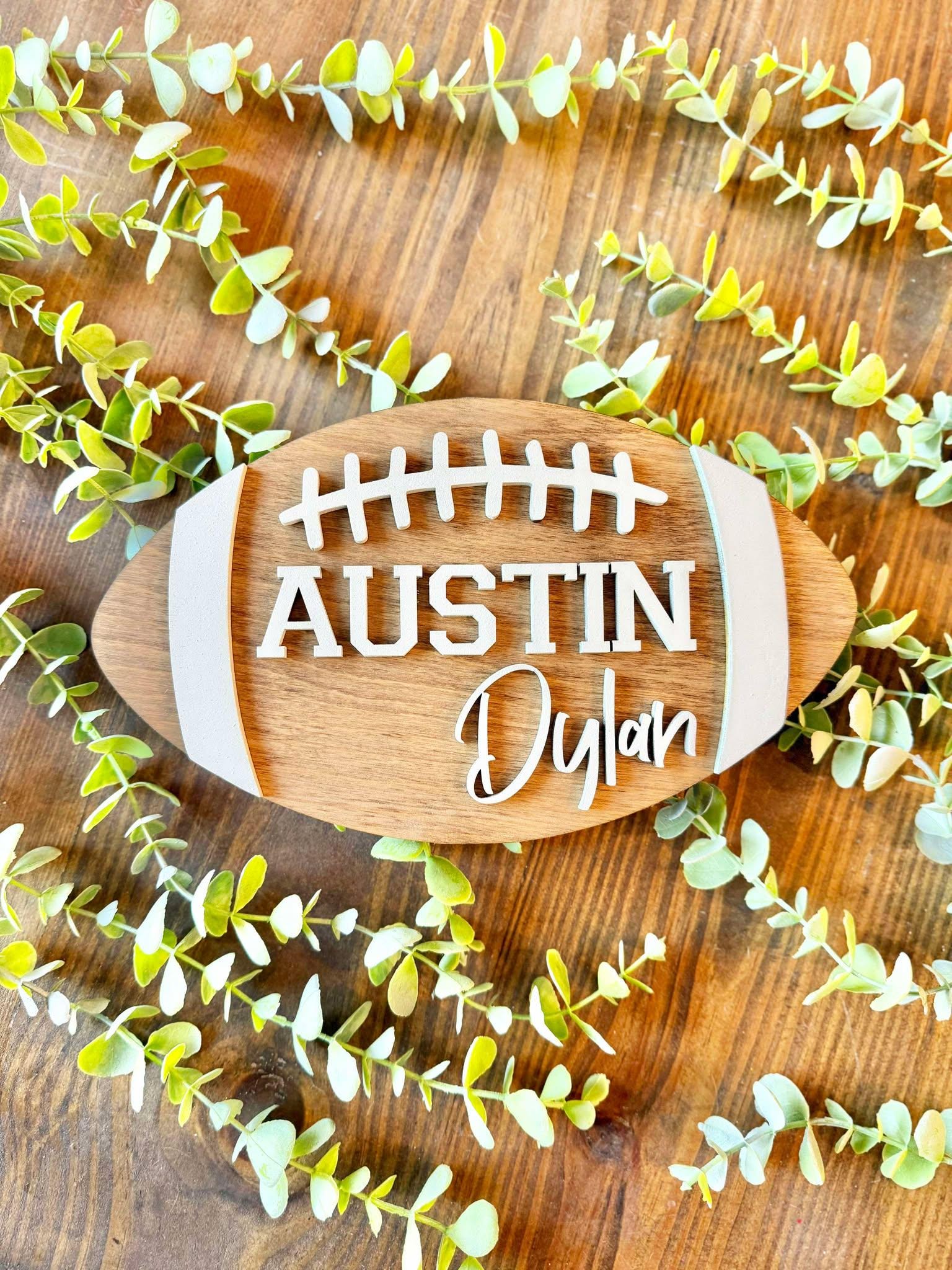 Football Name Sign | Kids Name Sign | Nursery Decor | Sports Name Sign | Football Player Gift