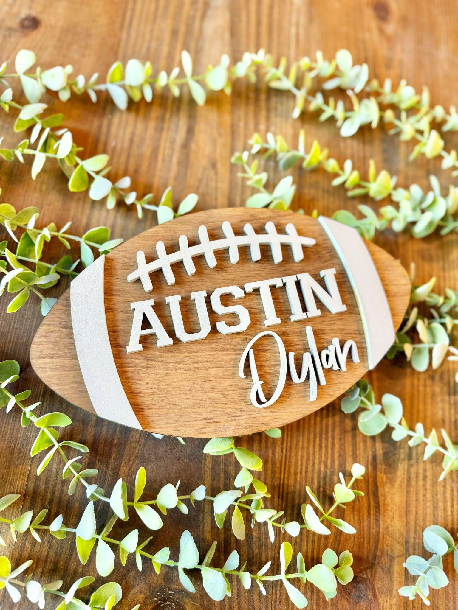 Football Name Sign | Kids Name Sign | Nursery Decor | Sports Name Sign | Football Player Gift