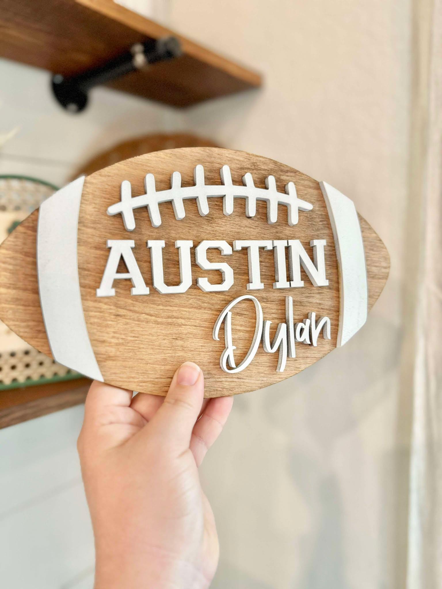 Football Name Sign | Kids Name Sign | Nursery Decor | Sports Name Sign | Football Player Gift