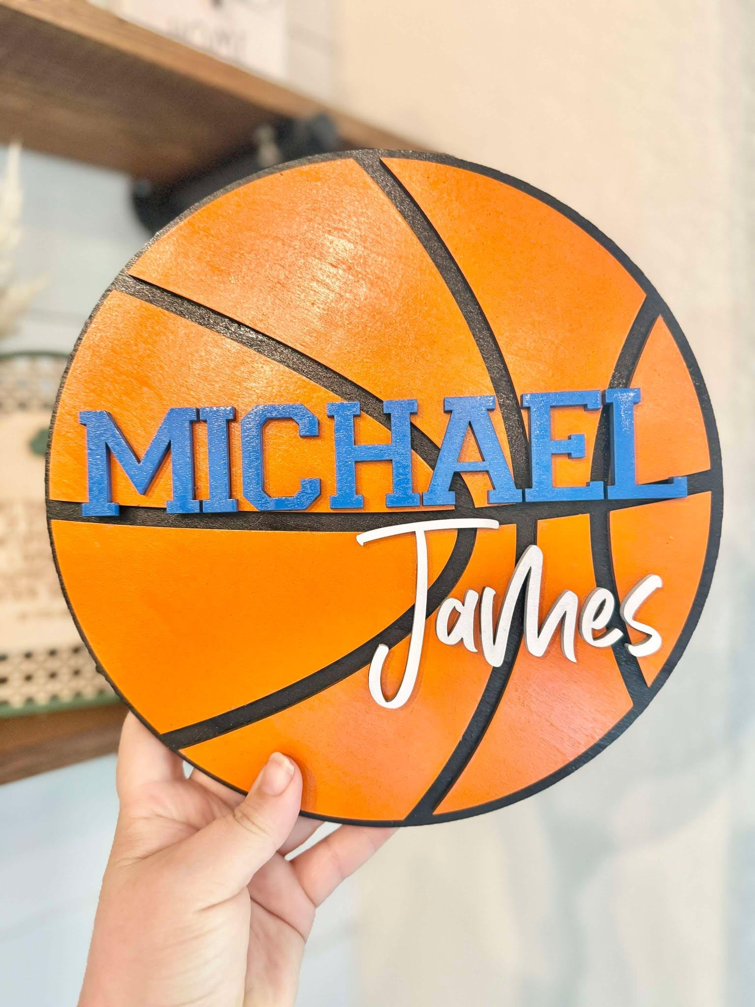 Basketball Name Sign | Kids Name Sign | Nursery Decor | Sports name Sign | Basketball Player Gift