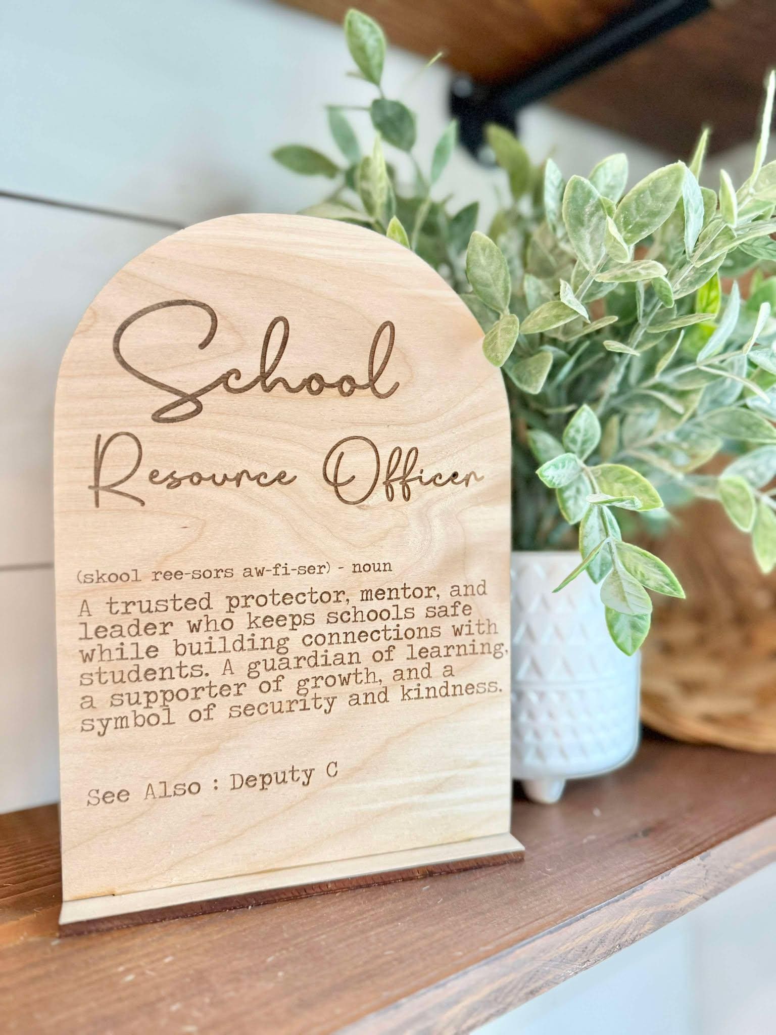 School Resource Officer Definition Sign | SRO appreciation day gift | SRO Gift