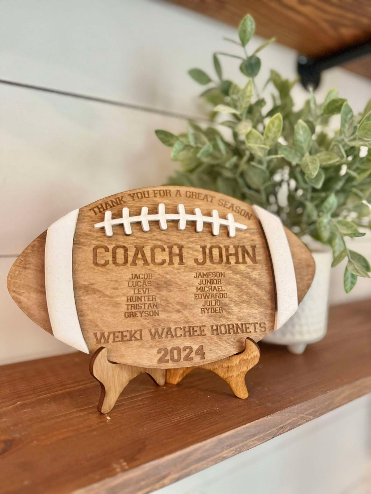 Football Coach Gift | Football Team Plaque | End of Season Coach Gift | Personalized Coach Sign