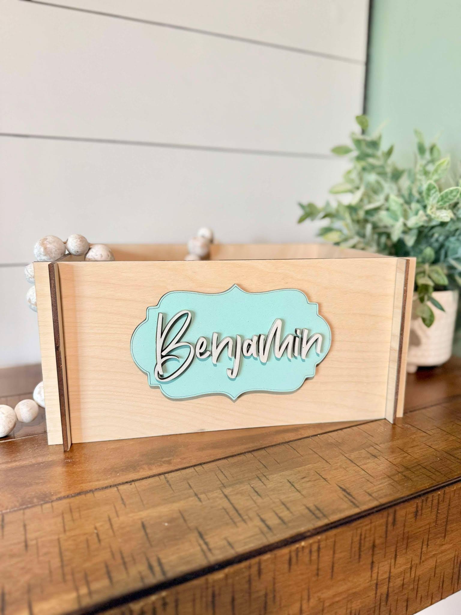Personalized Easter basket | Wooden Easter Crate | Wooden Easter Basket | Custom Easter Box