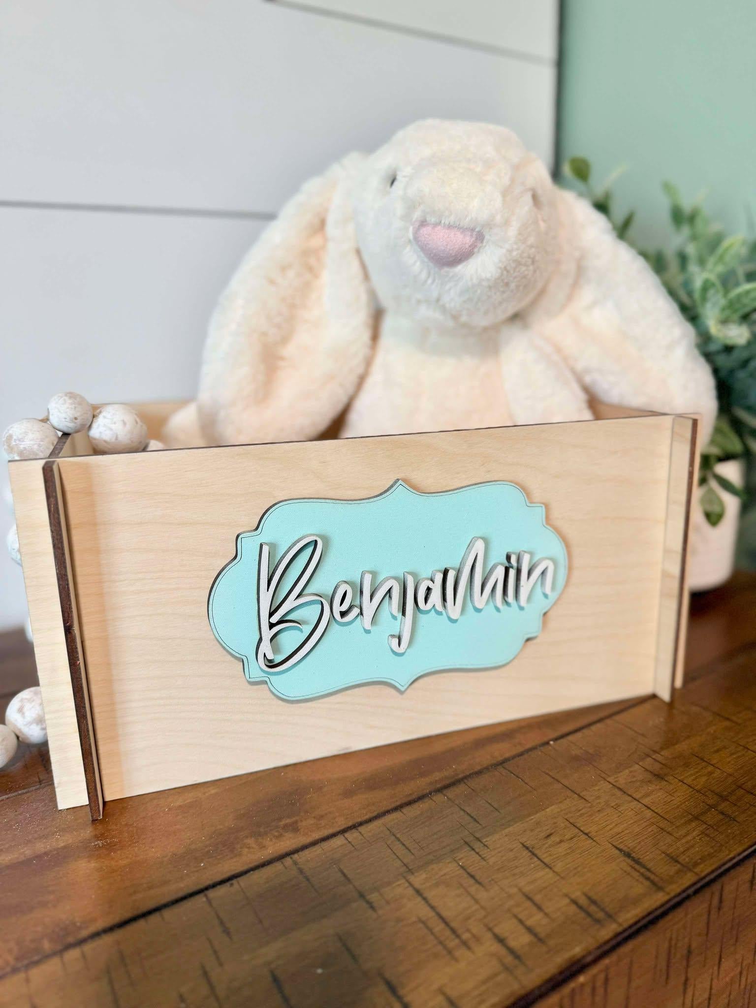 Personalized Easter basket | Wooden Easter Crate | Wooden Easter Basket | Custom Easter Box