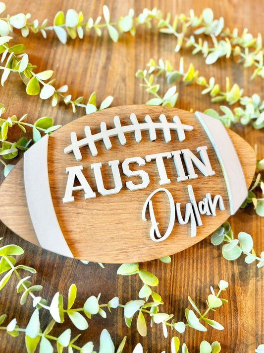 Football Name Sign | Kids Name Sign | Nursery Decor | Sports Name Sign | Football Player Gift