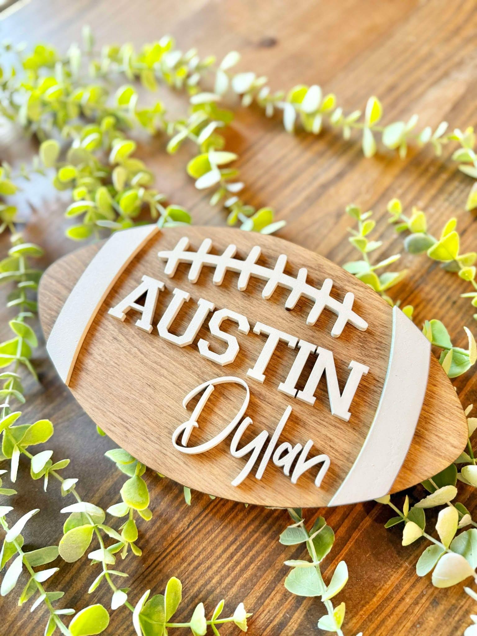 Football Name Sign | Kids Name Sign | Nursery Decor | Sports Name Sign | Football Player Gift