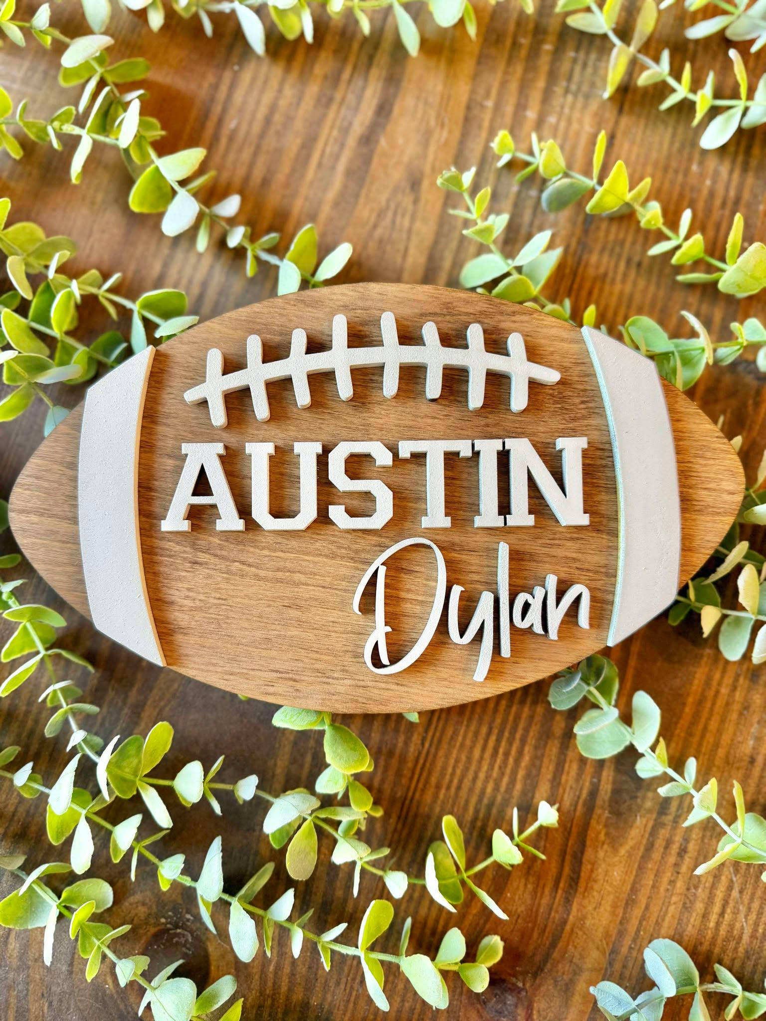 Football Name Sign | Kids Name Sign | Nursery Decor | Sports Name Sign | Football Player Gift