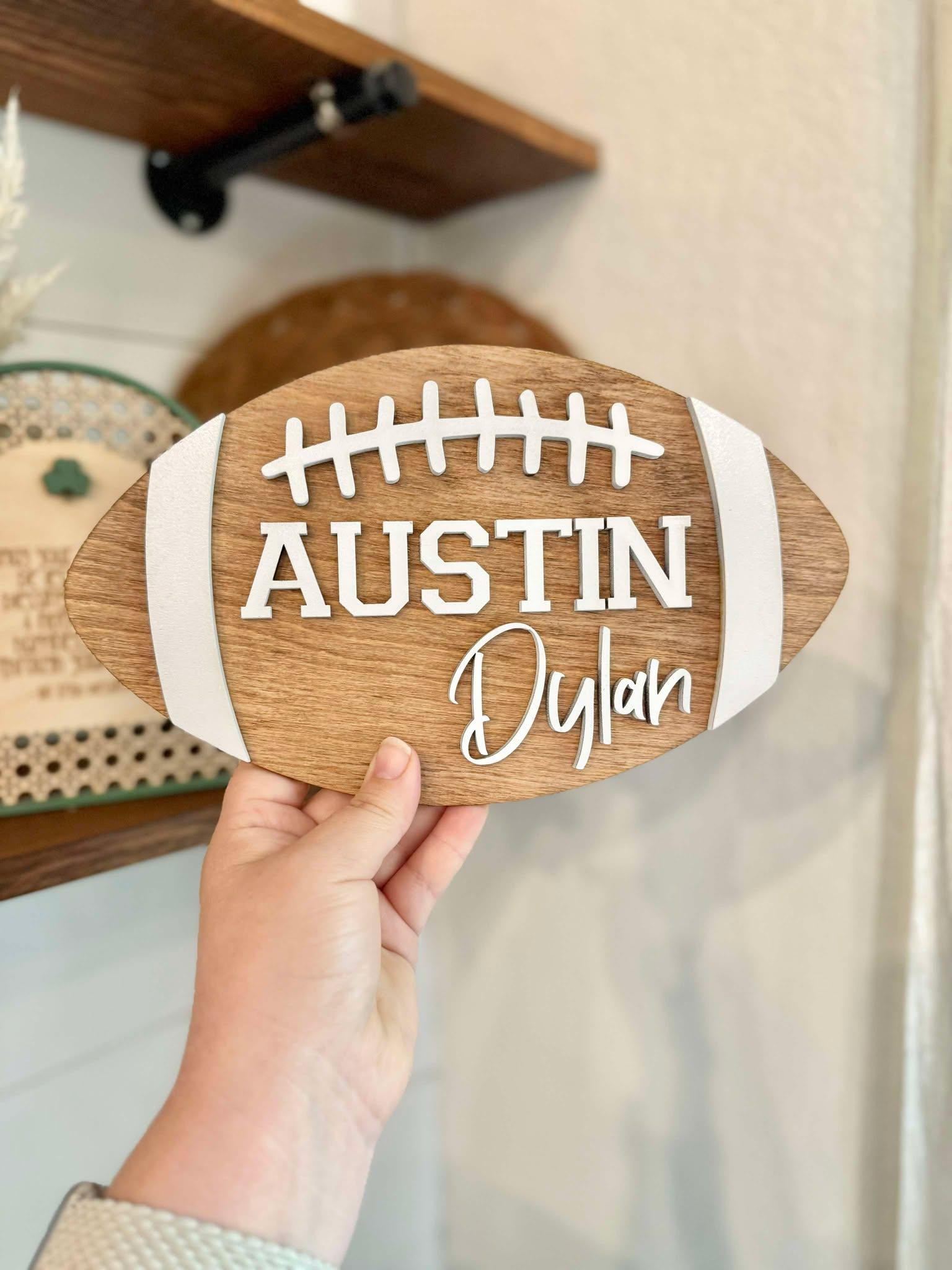 Football Name Sign | Kids Name Sign | Nursery Decor | Sports Name Sign | Football Player Gift