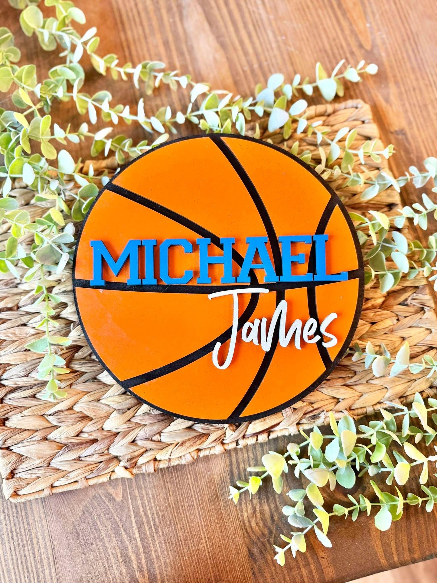 Basketball Name Sign | Kids Name Sign | Nursery Decor | Sports name Sign | Basketball Player Gift