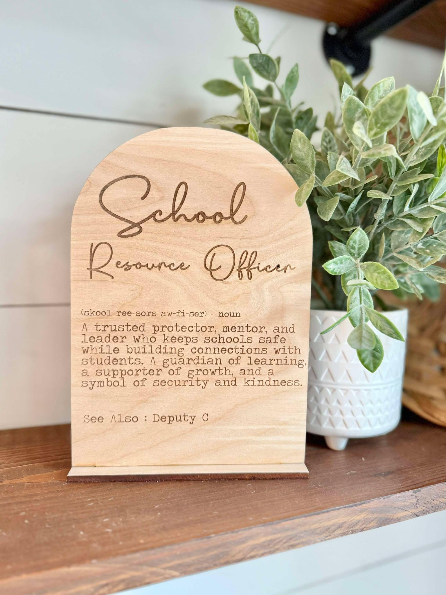 School Resource Officer Definition Sign | SRO appreciation day gift | SRO Gift