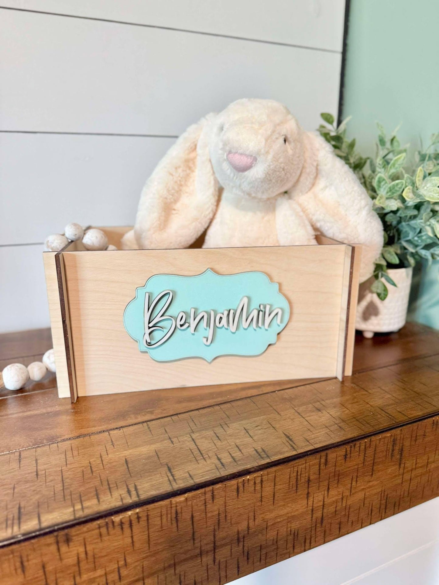 Personalized Easter basket | Wooden Easter Crate | Wooden Easter Basket | Custom Easter Box