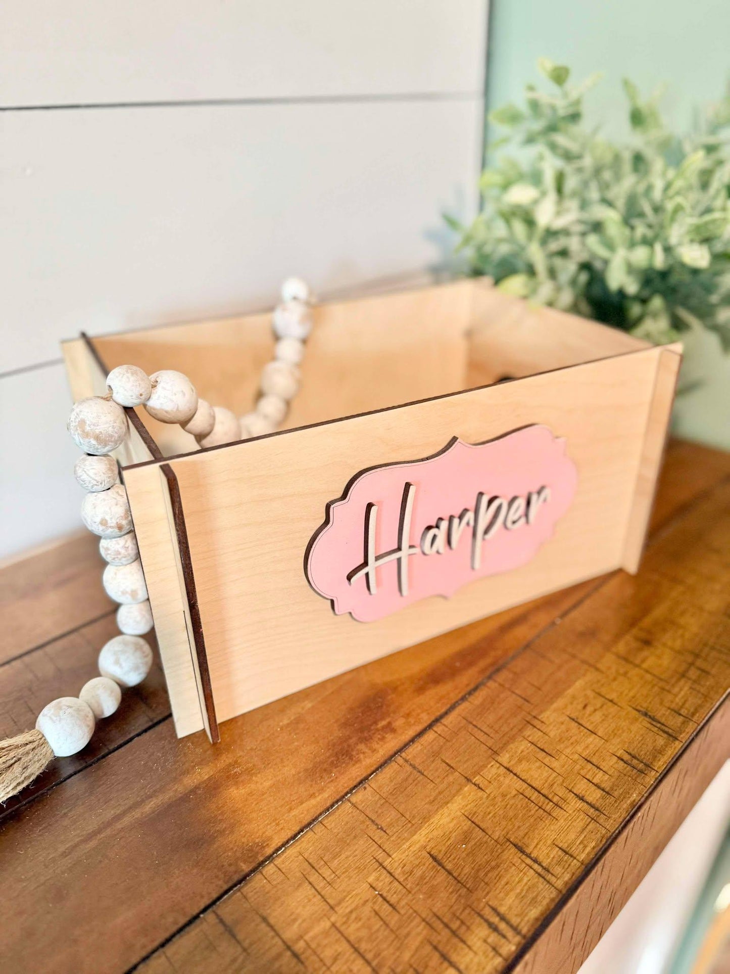 Personalized Easter basket | Wooden Easter Crate | Wooden Easter Basket | Custom Easter Box